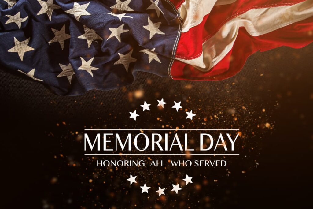 Chick Fil A Open On Memorial Day for the people, who served for the country. Memorial day tagline is "honoring all who served", On Memorial day 5 stars and below memorial day 5 stars and American Flag.