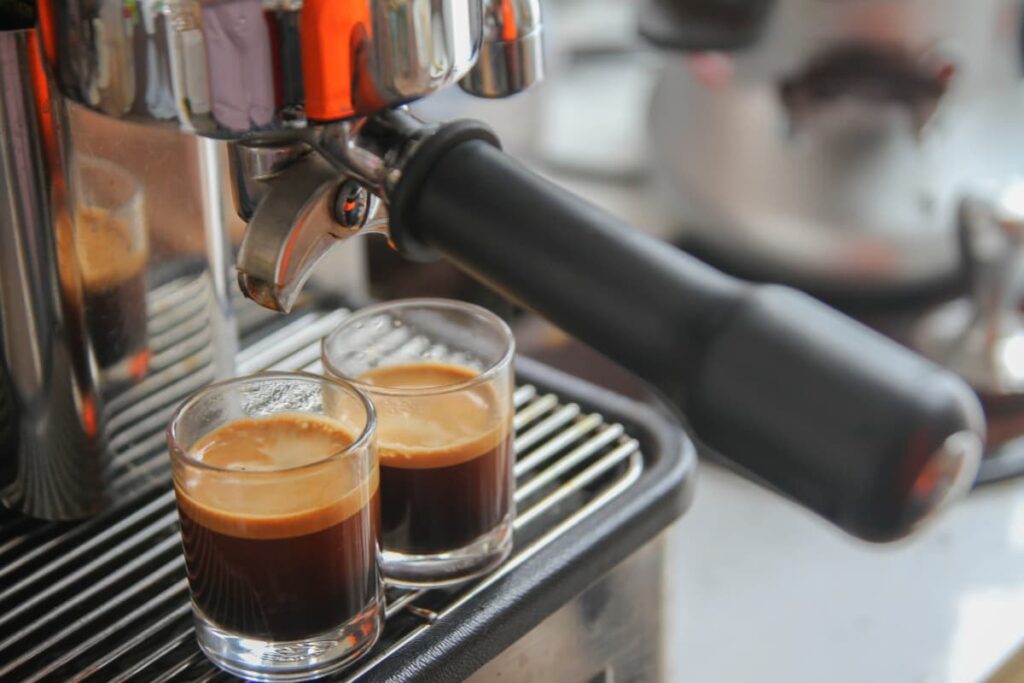 Starbucks Espresso Shot can be served in small glasses, which is prepared by the coffee machine. This Starbucks Espresso Shot is in black color. 