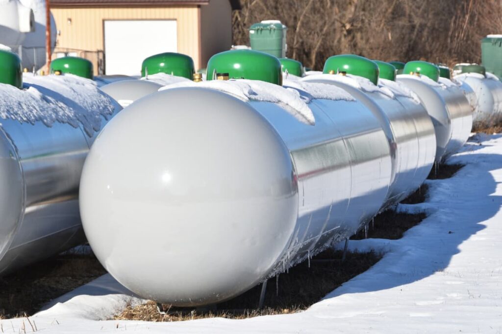 Propane Exchange At Walmart to loaded with propane in ten tanks at the store.