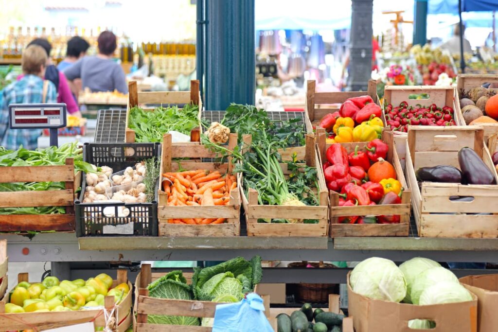 Walmart Marketplace consist of many products to sell like vegetables, red bell peppers, yellow bell peppers, carrots, strawberries, grocery items.